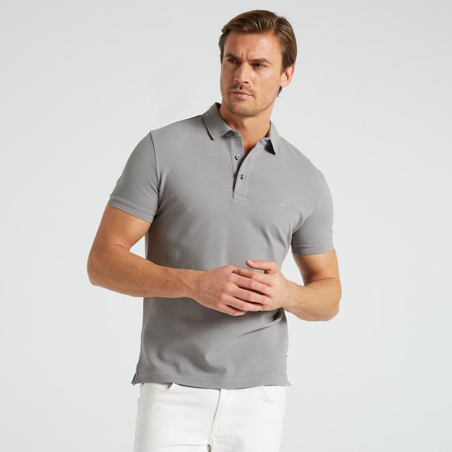  Nautica Erkek Gri Slim Fit Kısa Kollu Polo