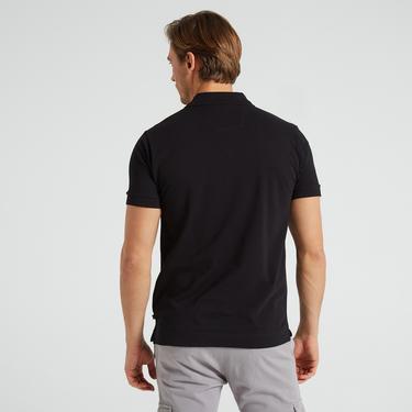 Nautica Erkek Siyah Classic Fit Kısa Kollu Polo Yaka T-Shirt