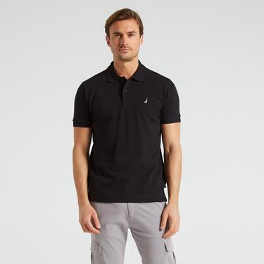  Nautica Erkek Siyah Classic Fit Kısa Kollu Polo Yaka T-Shirt