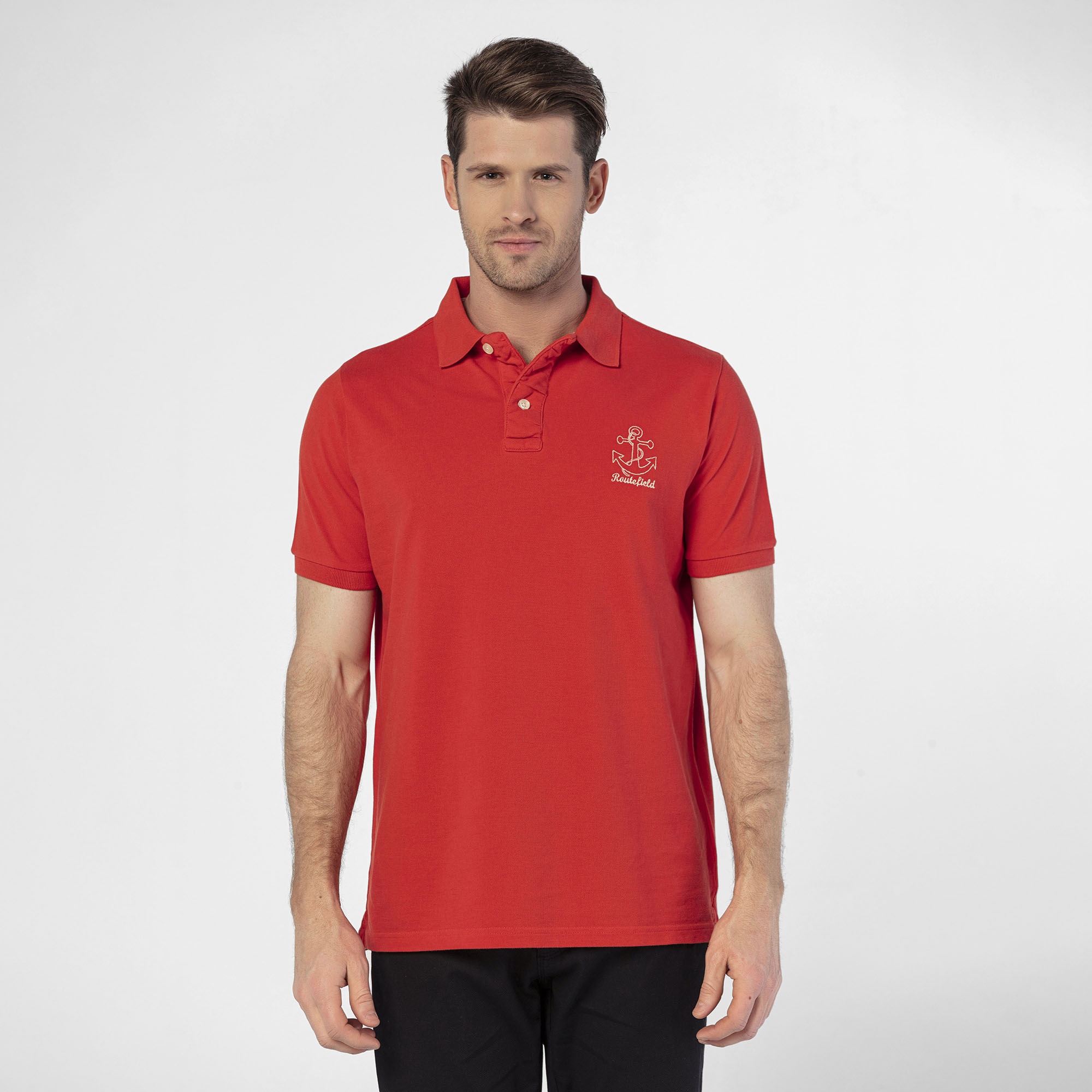 Routefield Piers Erkek Kırmızı Polo Tişört