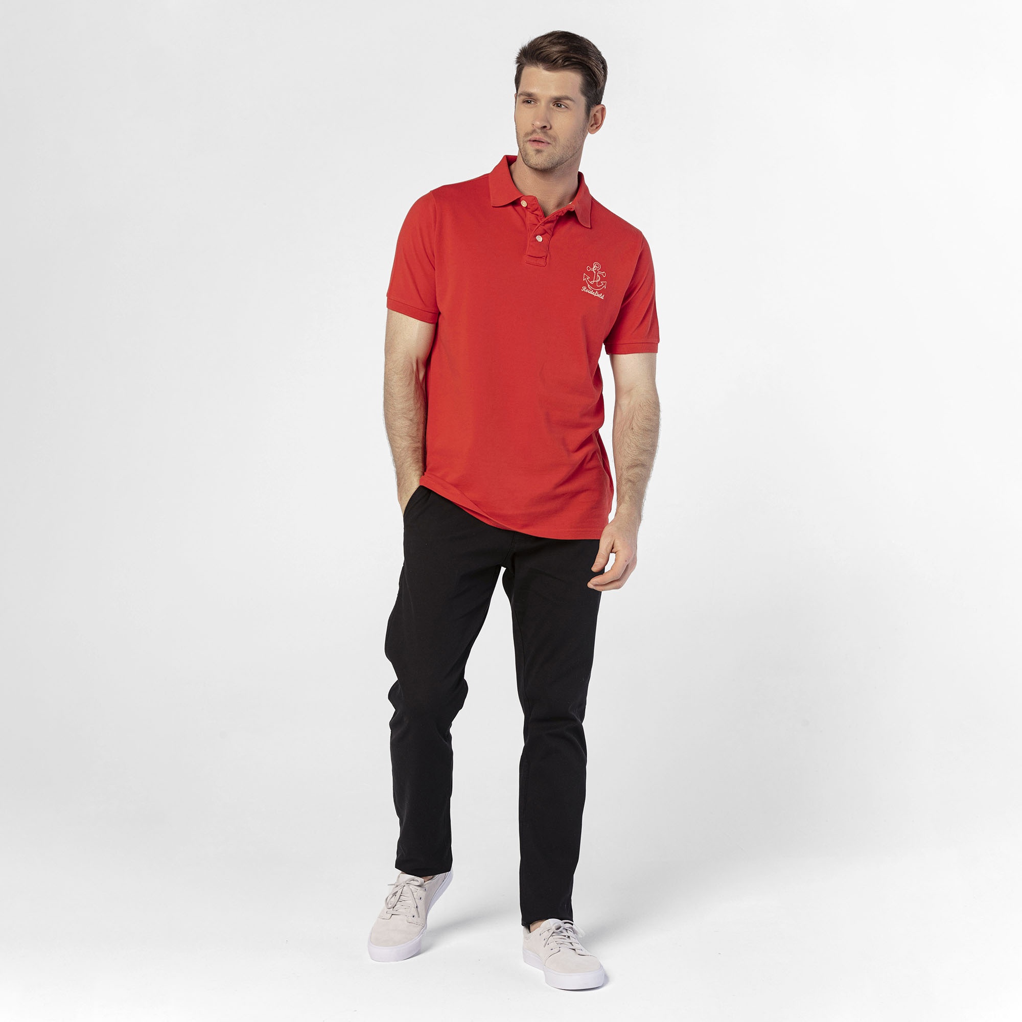 Routefield Piers Erkek Kırmızı Polo Tişört