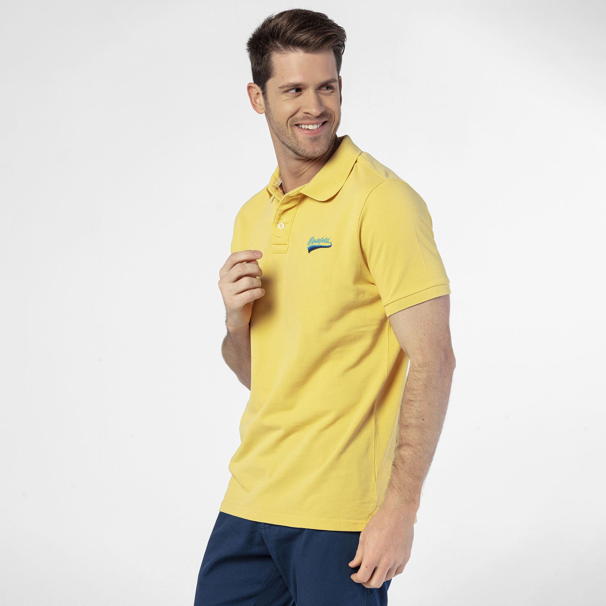 Routefield Perry Erkek Sarı Polo Tişört