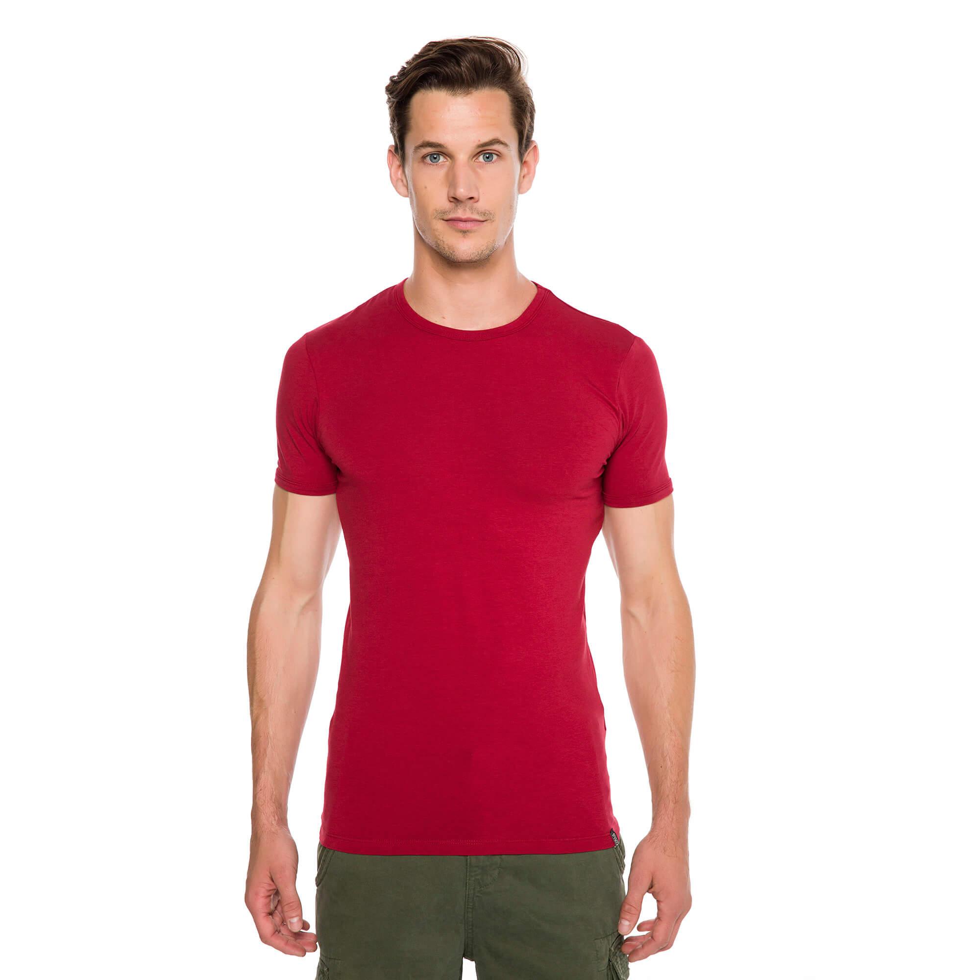 Routefield Tim Erkek Bordo Tişört