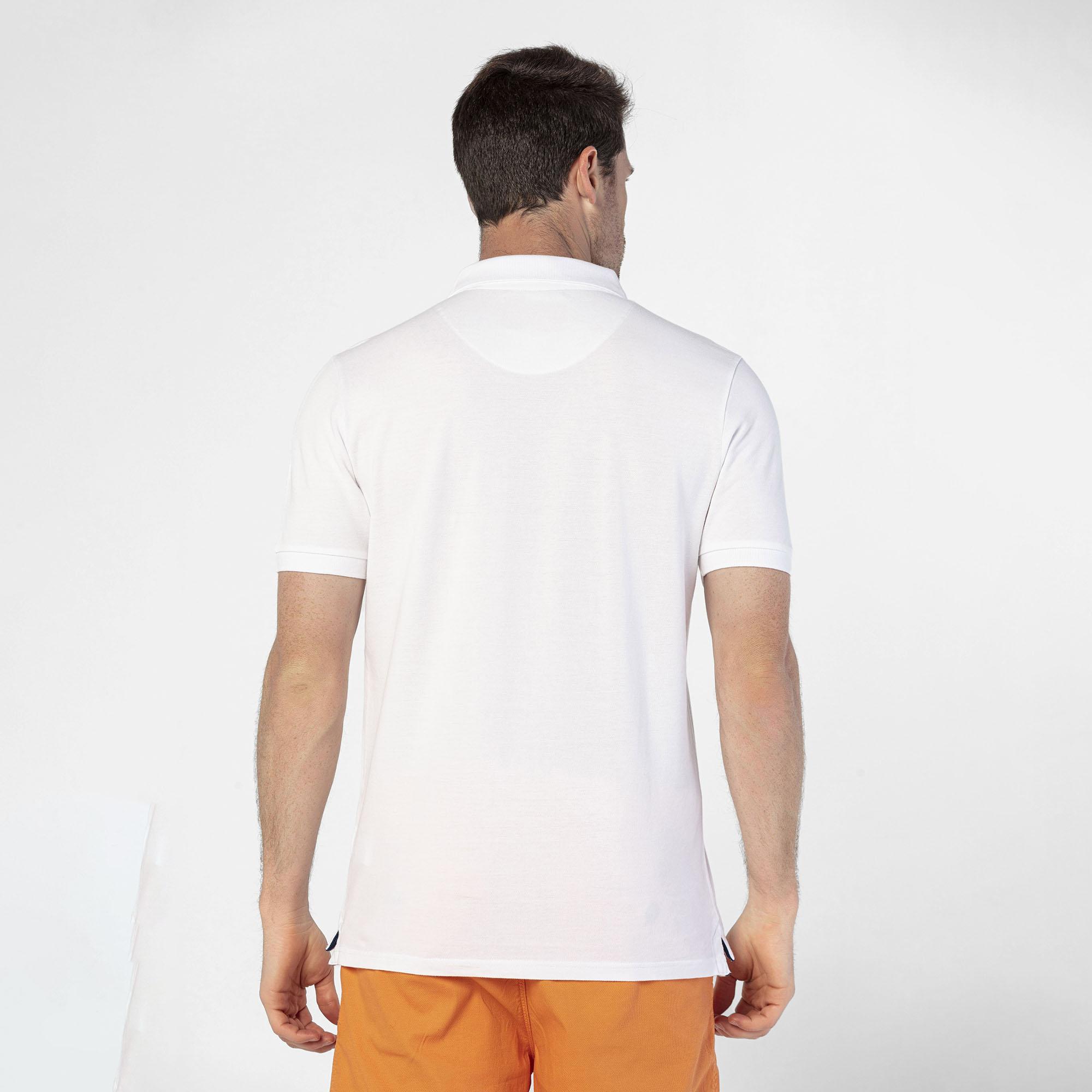 Routefield Patriot Erkek Beyaz Polo Tişört