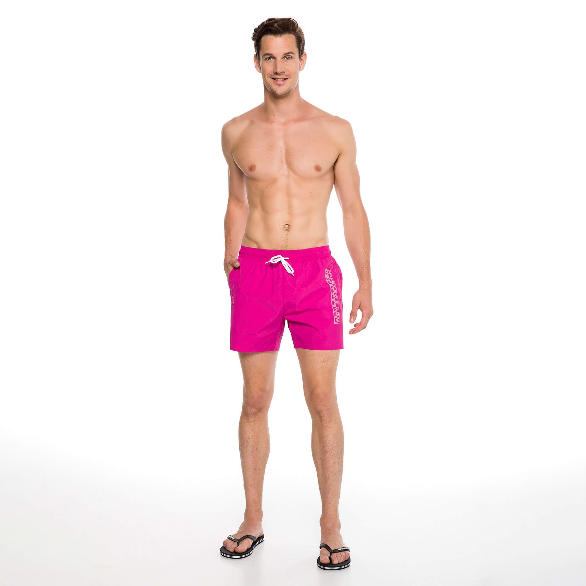Routefield Erkek Volley Short Volt Pembe/Turuncu