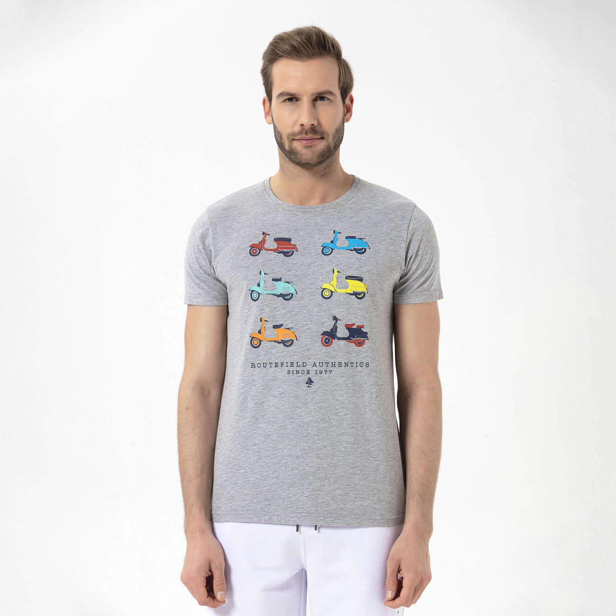 Routefield Tap Erkek Gri Tişört