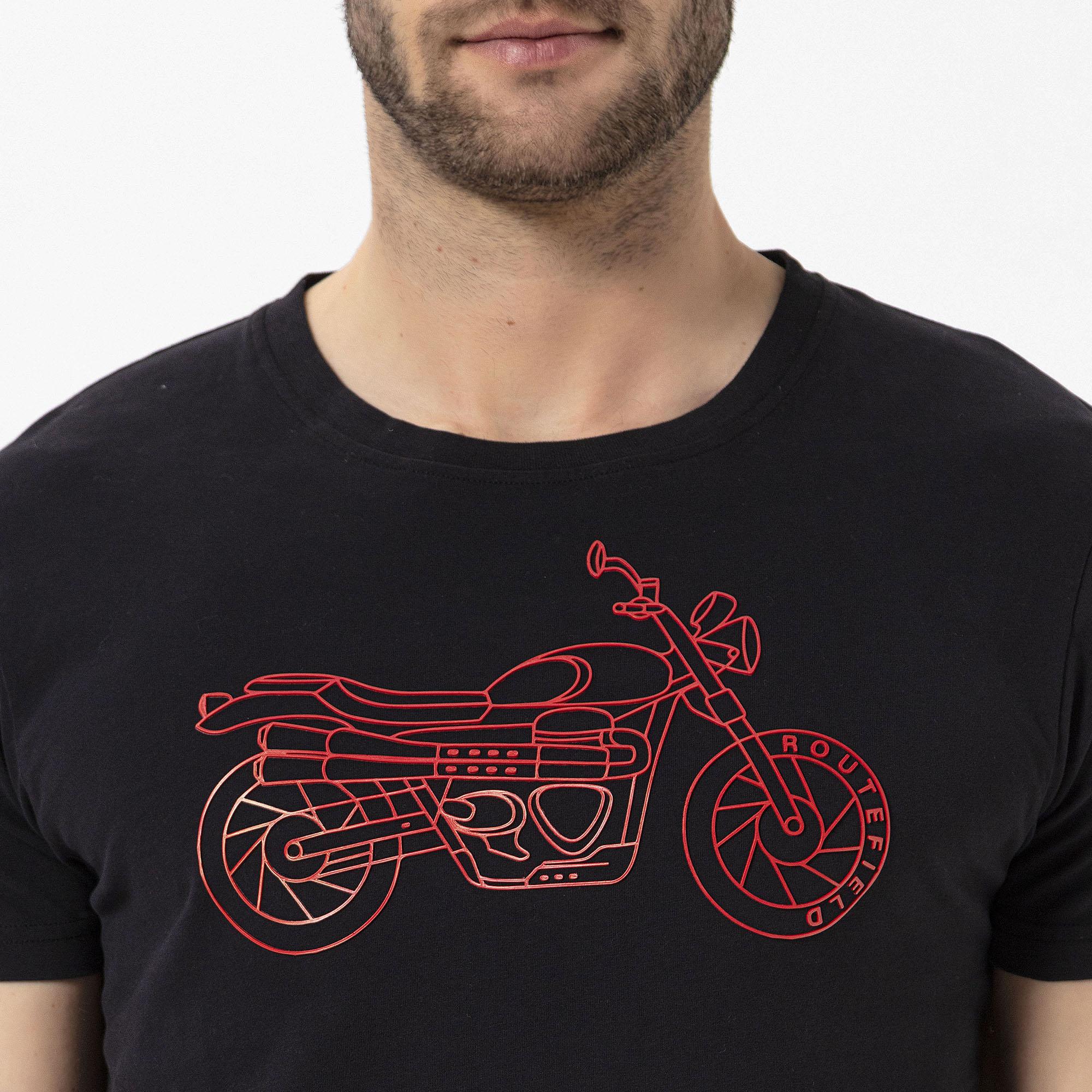 Routefield Tj Erkek Siyah Tişört