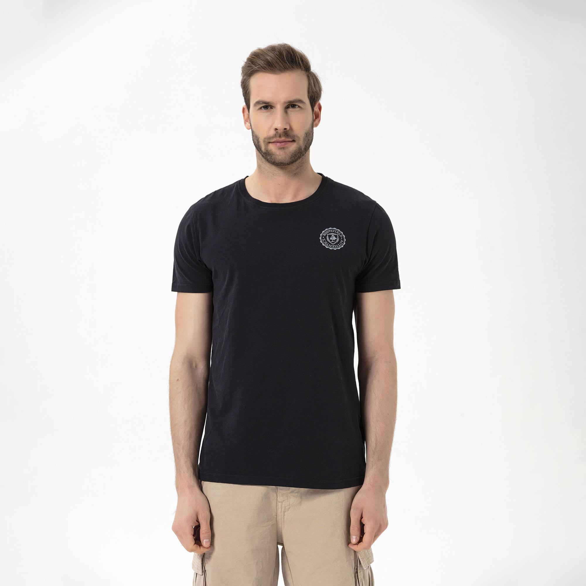 Routefield Timothy Erkek Siyah Tişört