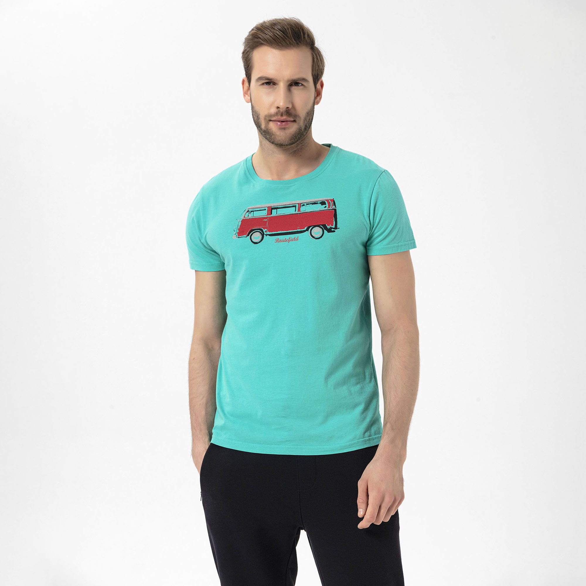 Routefield Theory Erkek Mavi Tişört