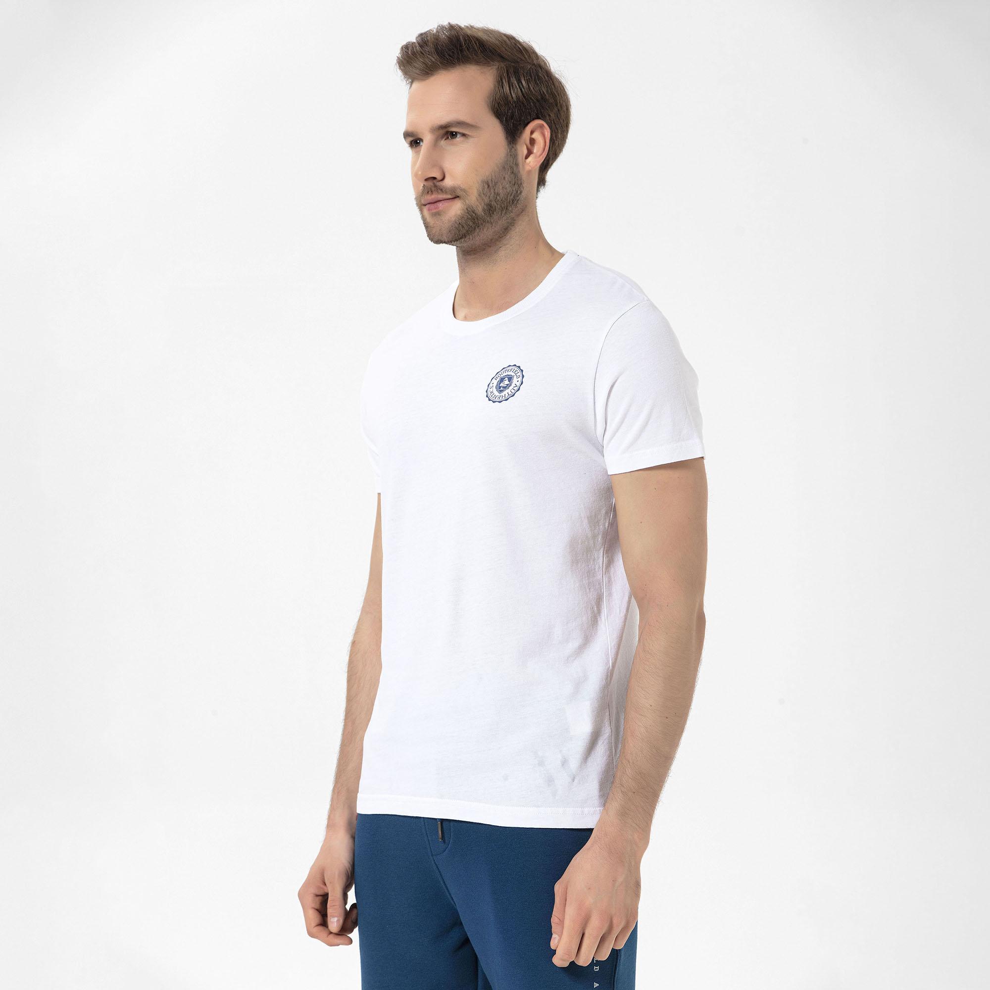 Routefield Timothy Erkek Beyaz Tişört