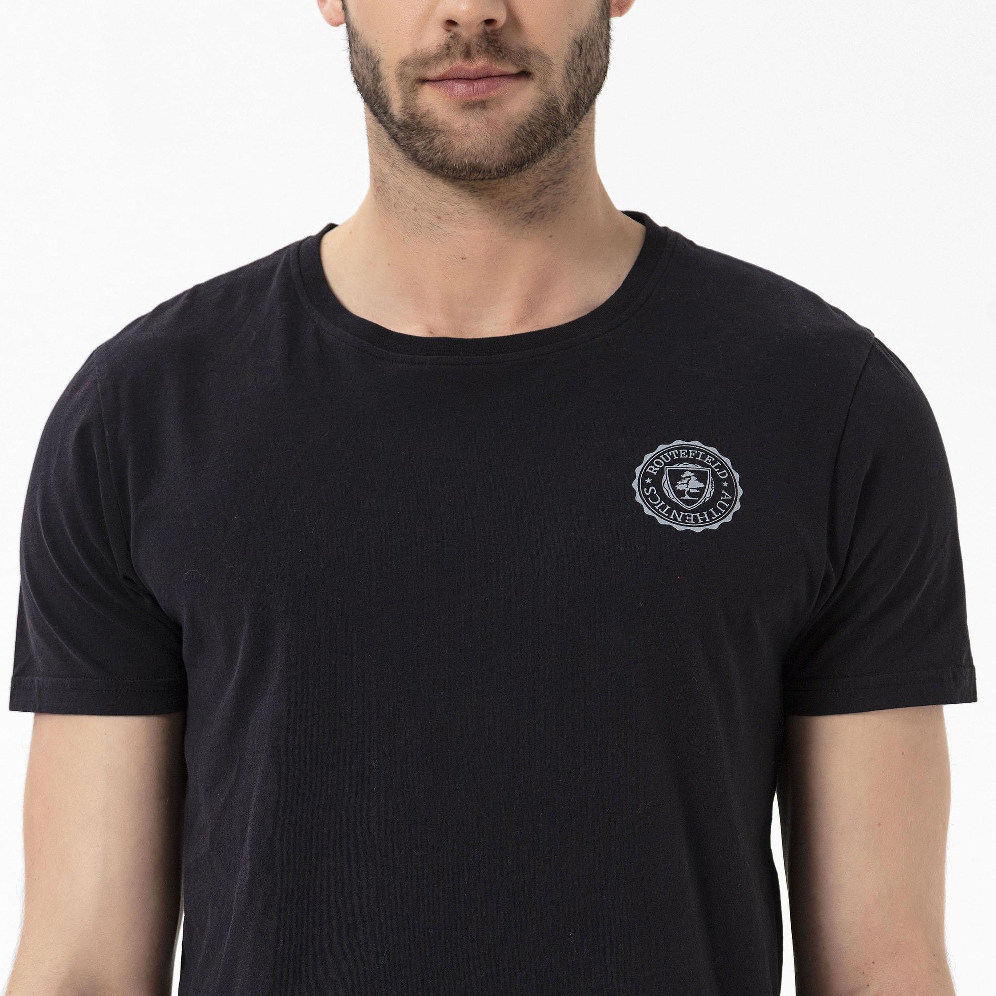 Routefield Timothy Erkek Siyah Tişört
