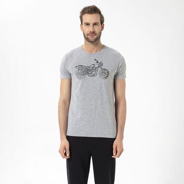  Routefield Tj Erkek Gri Tişört