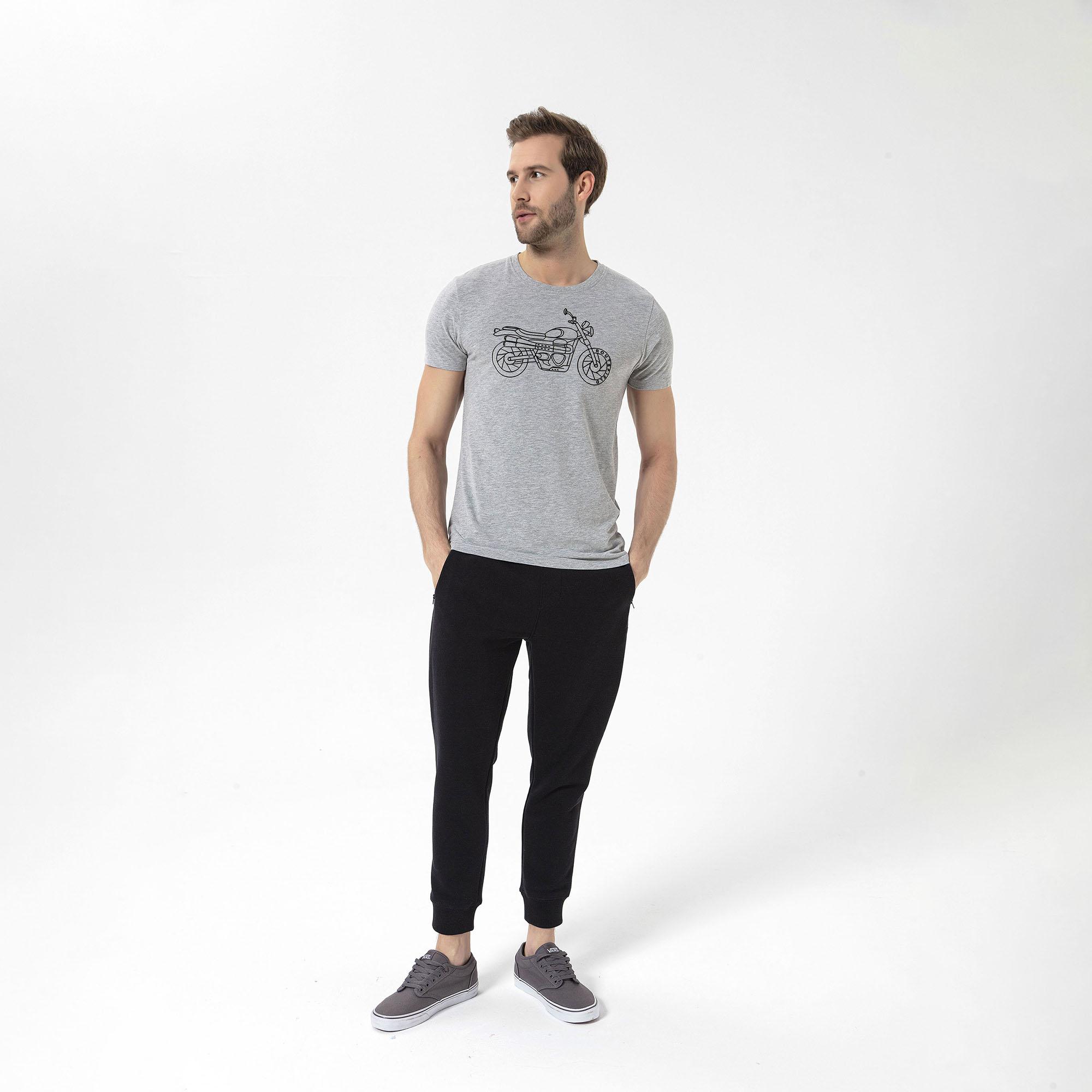 Routefield Tj Erkek Gri Tişört