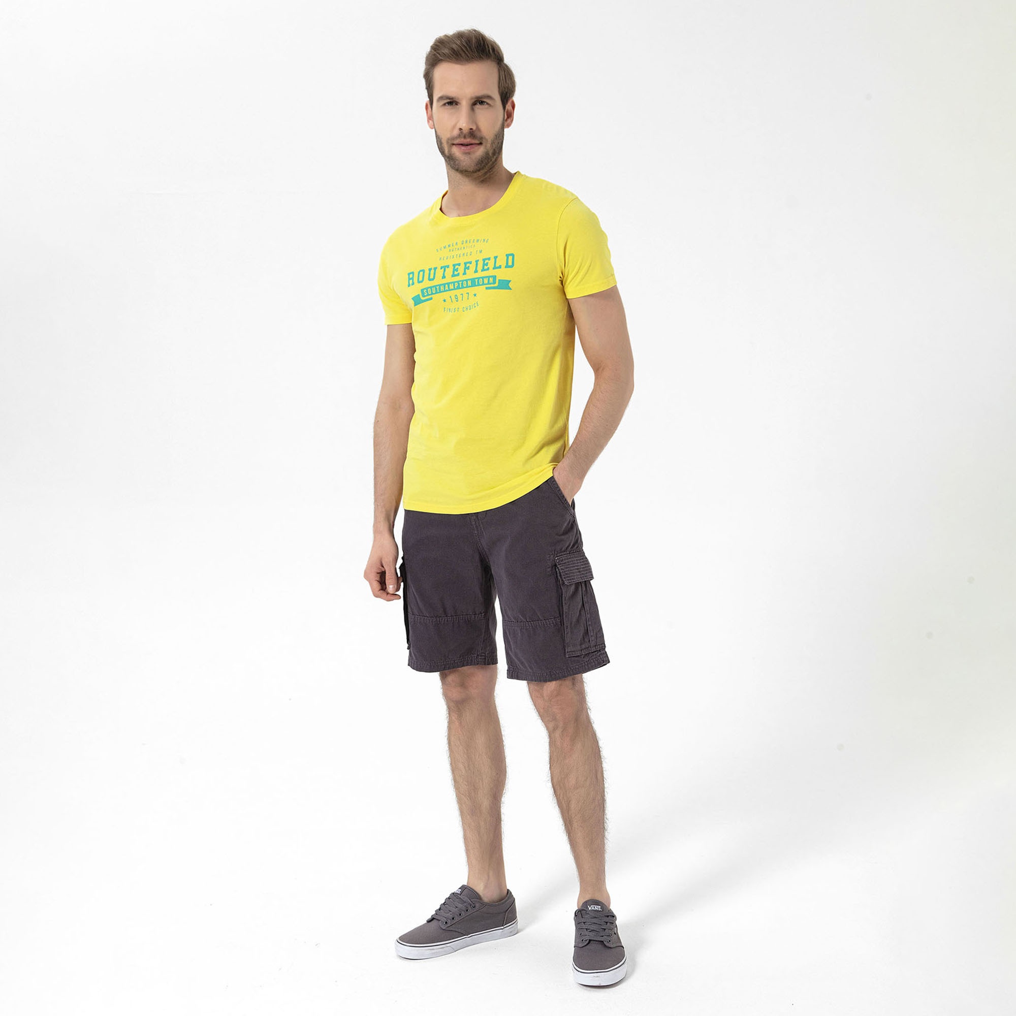Routefield Tory Erkek Sarı Tişört