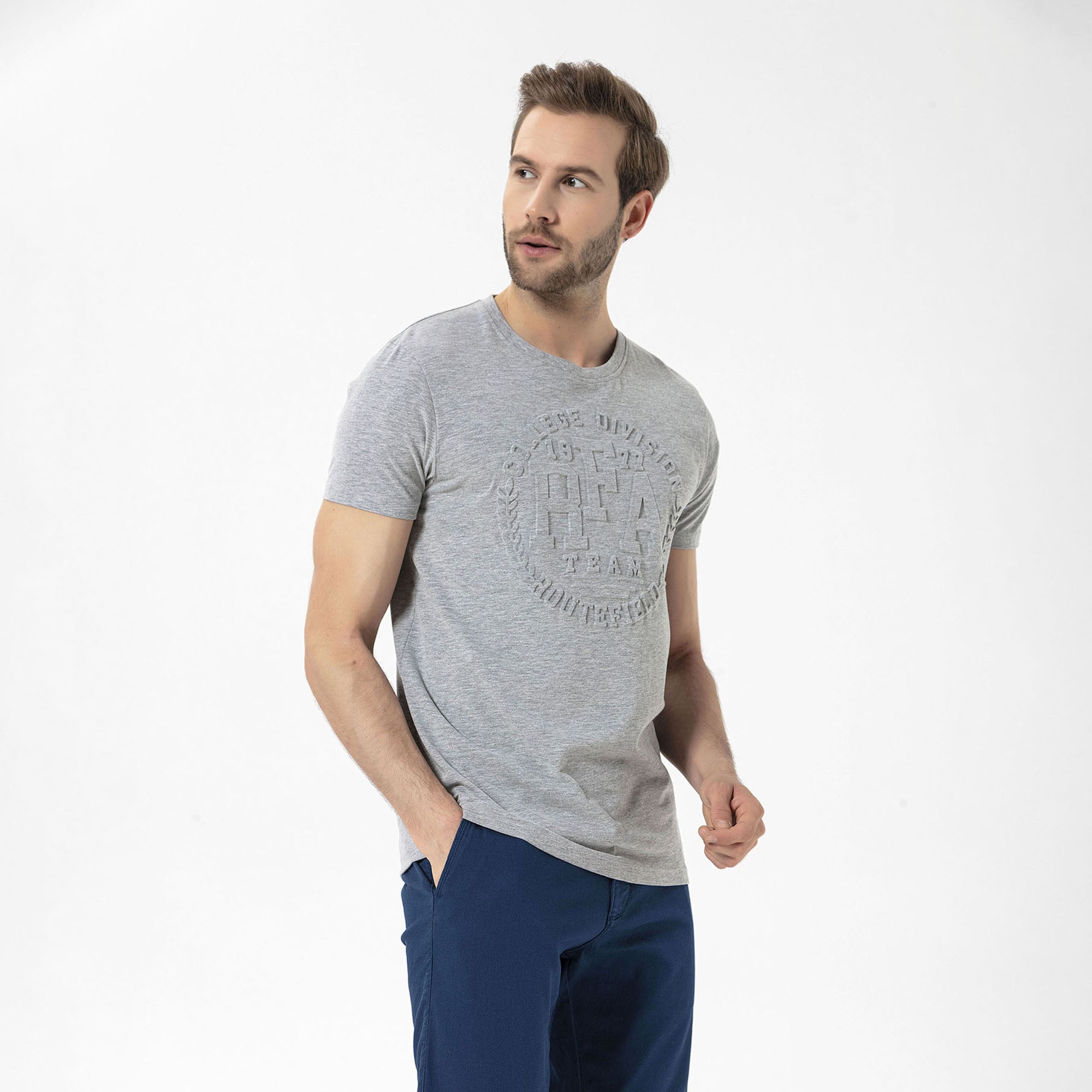 Routefield Tully Erkek Gri Tişört