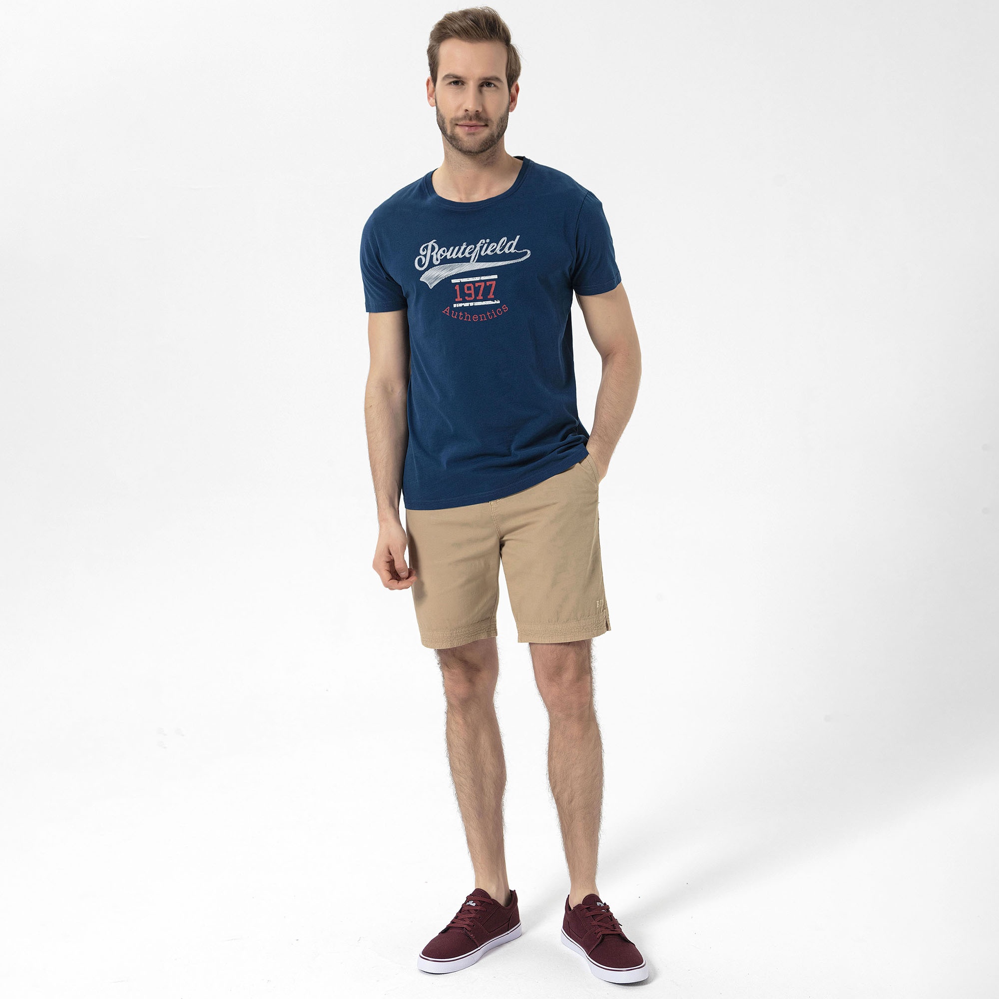 Routefield Trophy Erkek Mavi Tişört