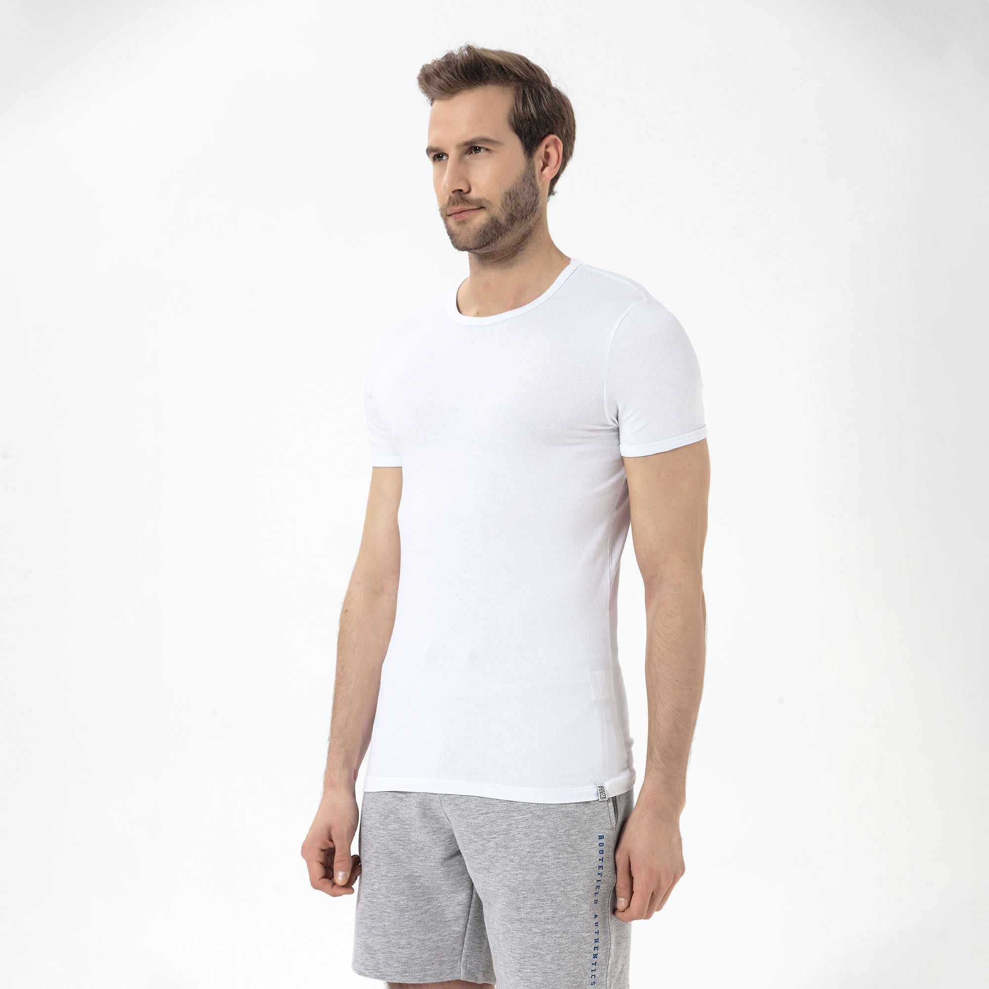 Routefield Tim Erkek Beyaz Tişört