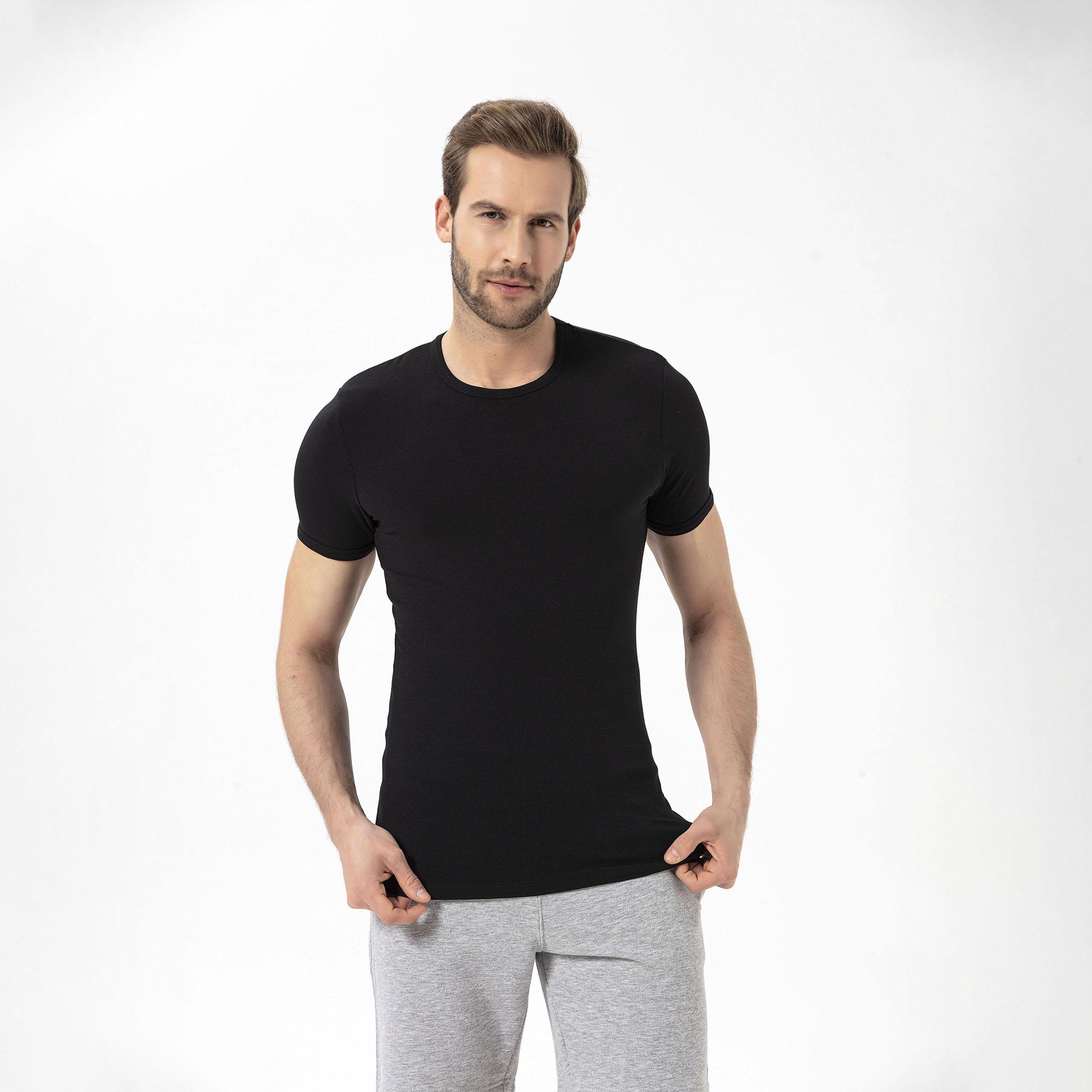 Routefield Tim Erkek Siyah Tişört