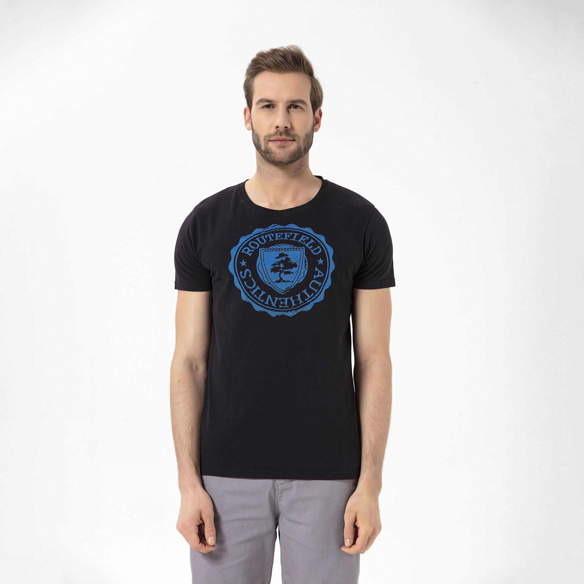 Routefield Trevor Erkek Siyah Tişört