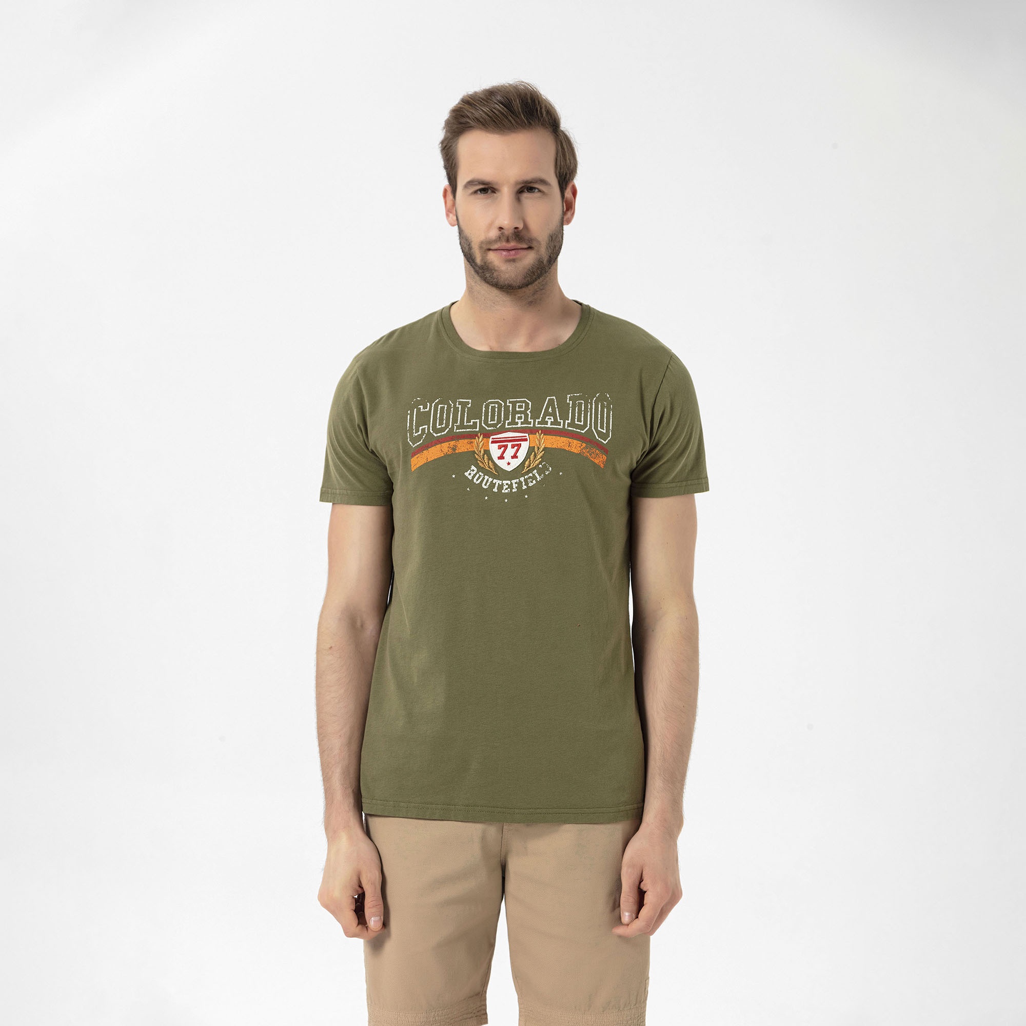 Routefield Tagen Erkek Yeşil Tişört