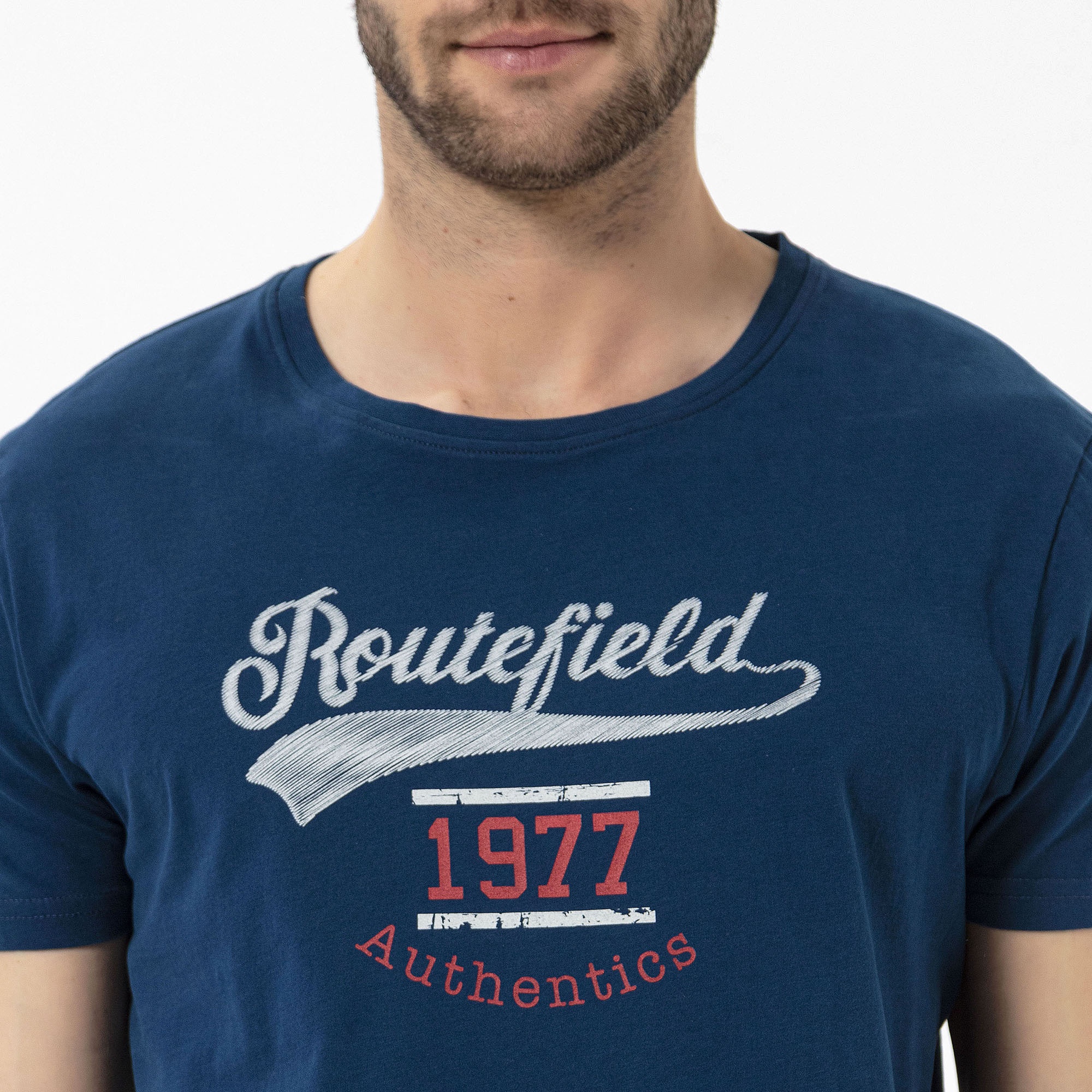 Routefield Trophy Erkek Mavi Tişört