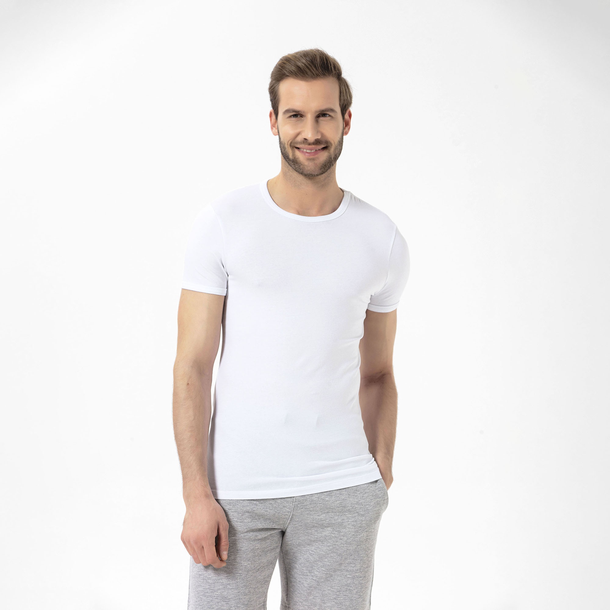 Routefield Tim Erkek Beyaz Tişört