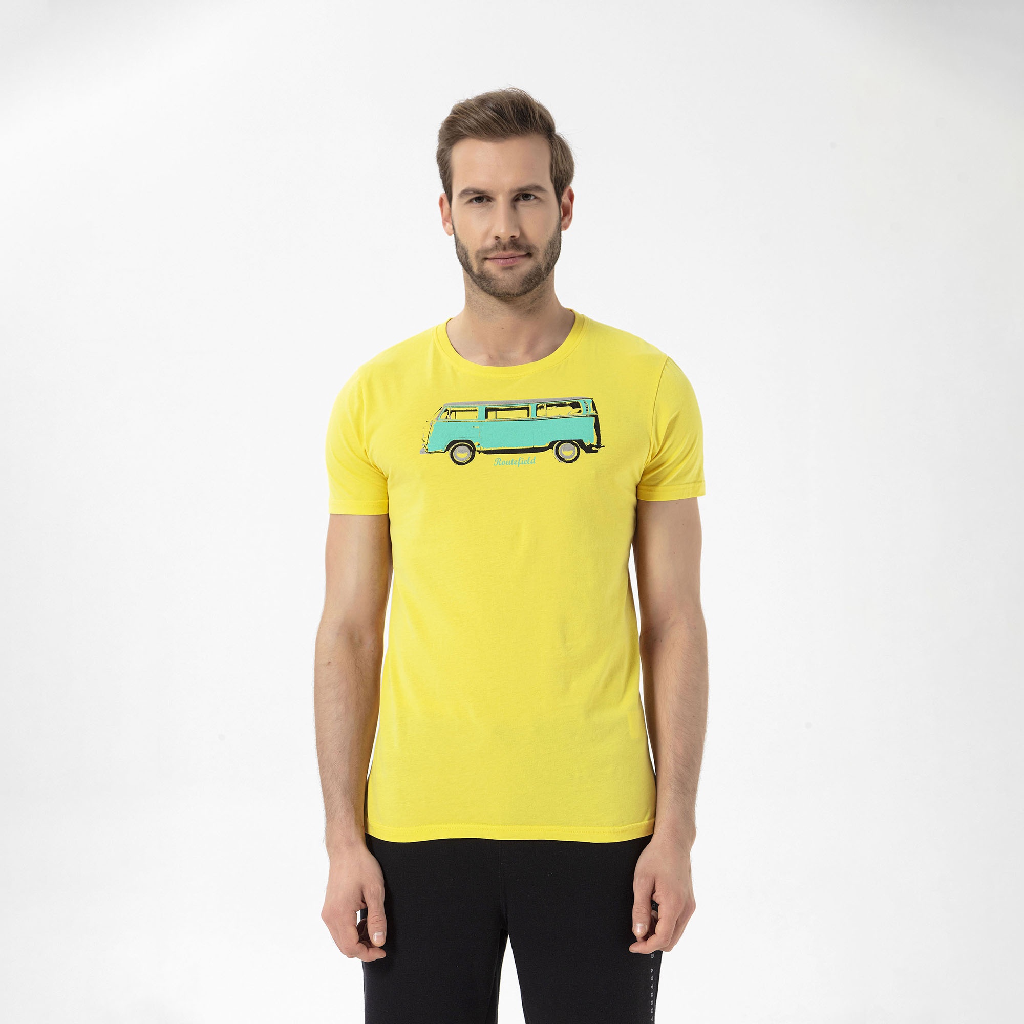 Routefield Theory Erkek Sarı Tişört