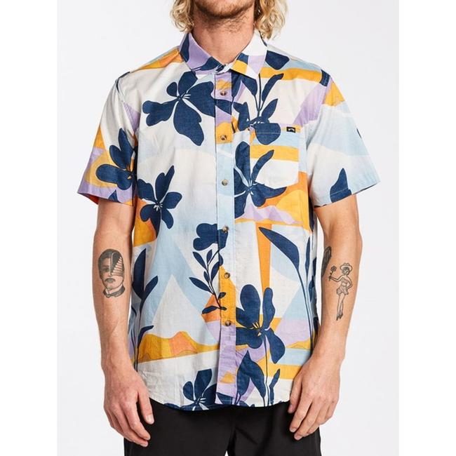  Billabong Sundays Floral Ss Erkek Mavi Gömlek
