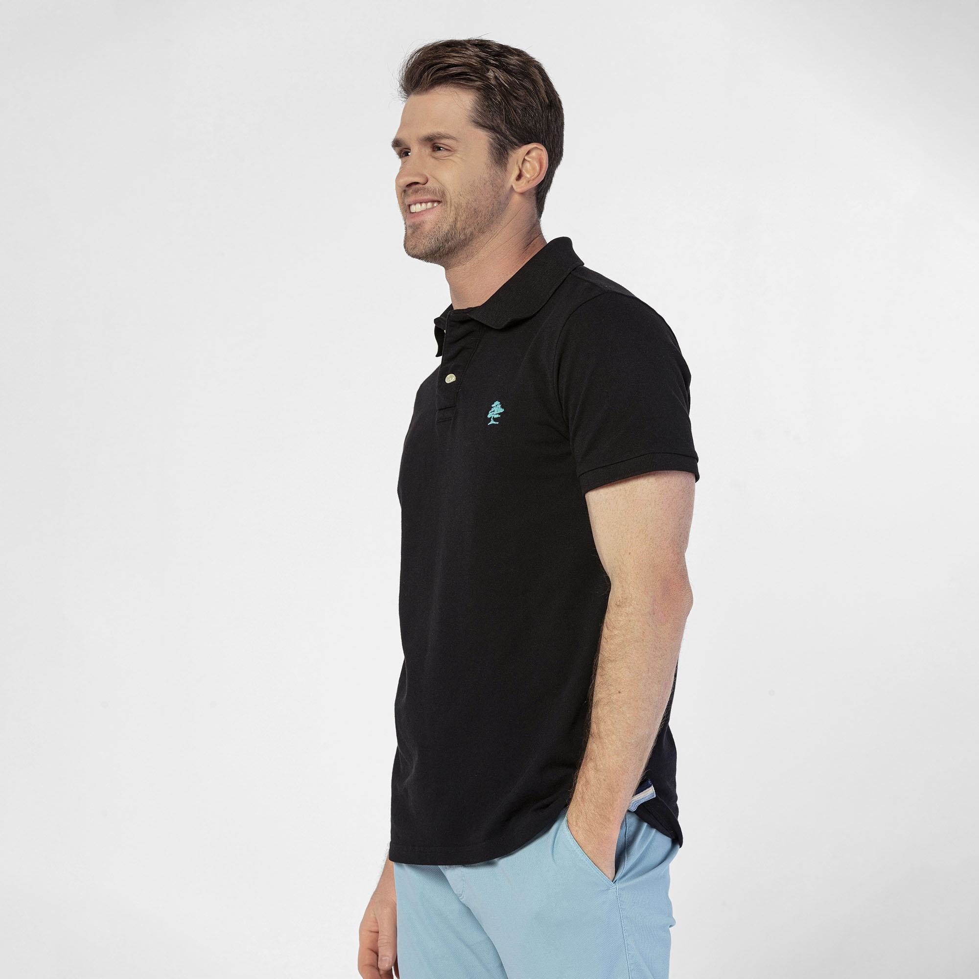 Routefield Patriot Erkek Siyah Polo Tişört