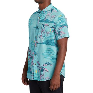  Billabong Sundays Floral Ss Erkek Yeşil Gömlek