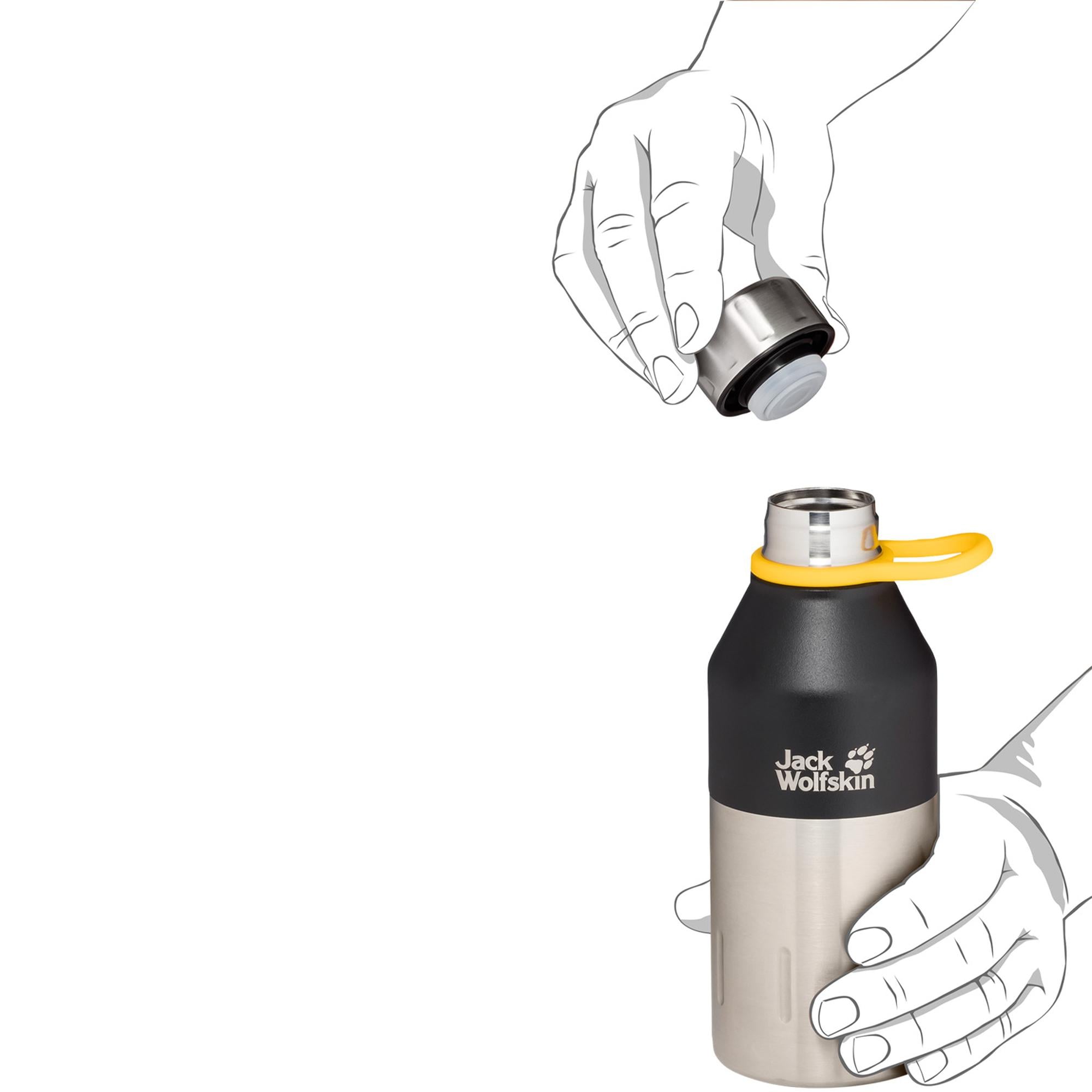 Jack Wolfskin Kole 0.35 Unisex Siyah Termos