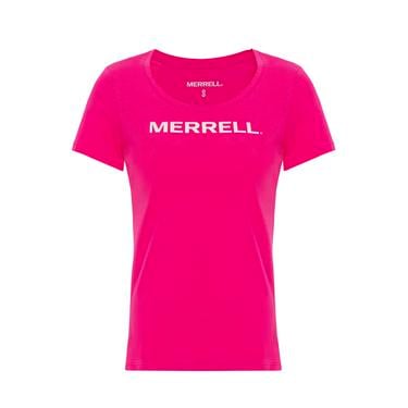  Merrell Logo Kadın Pembe Tişört