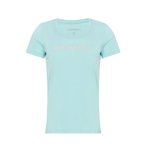  Merrell Logo Kadın Mavi Tişört