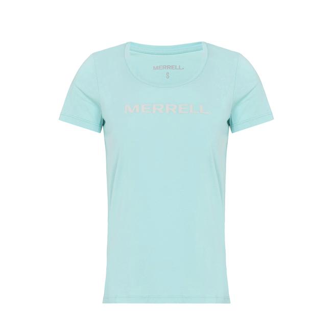  Merrell Logo Kadın Mavi Tişört