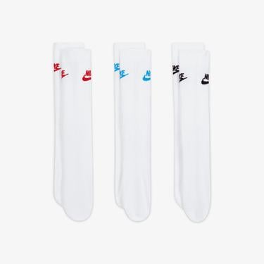  Nike Sportswear Everyday Essential Cr Unisex Renkli 3'lü Çorap