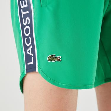  Lacoste Erkek Baskılı Yeşil Mayo Şort