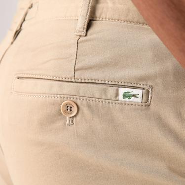  Lacoste Erkek Slim Fit Bej Bermuda