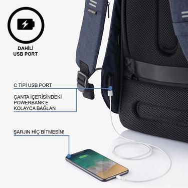  XD Design Bobby Hero Regular Unisex Mavi Sırt Çantası