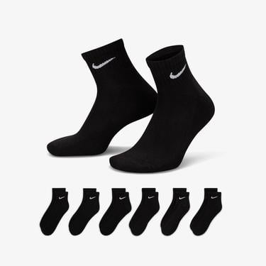  Nike Everyday Cush 6'lı Unisex Siyah Çorap