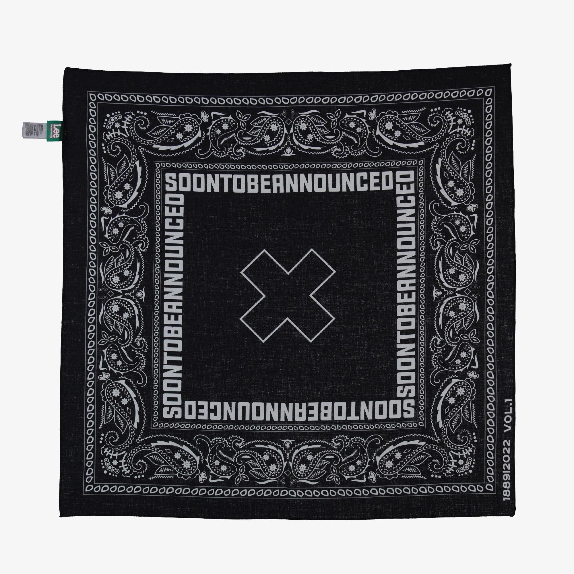 Lee x Soontobeannounced Unisex Siyah Bandana