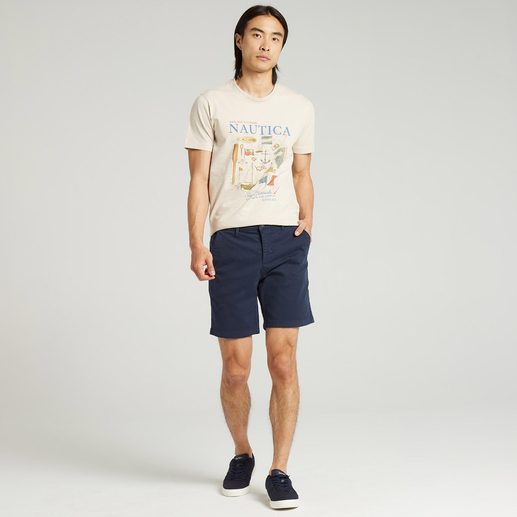 Nautica Erkek Lacivert Slim Fit Bermuda Şort