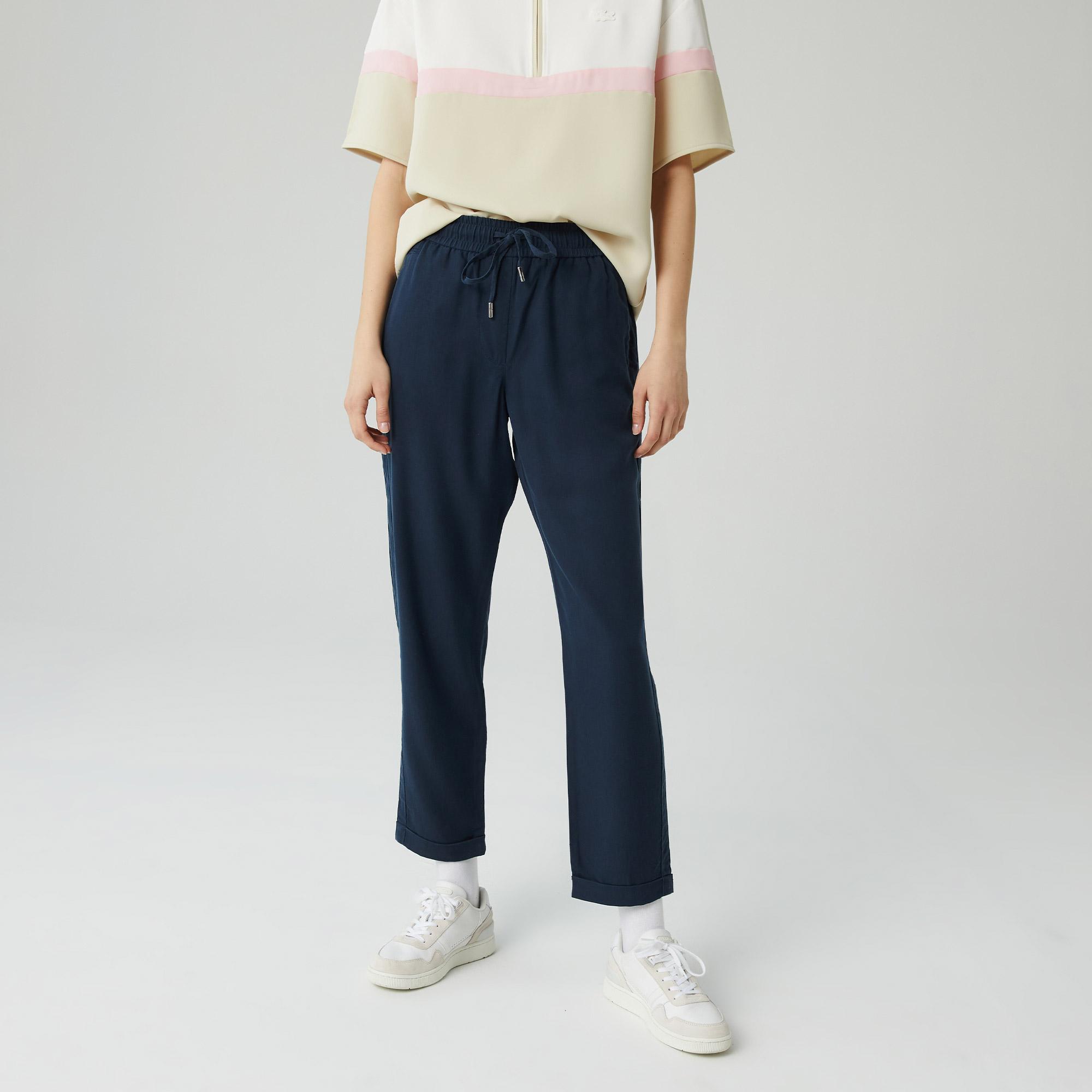 Lacoste Kadın Carrot Fit Lacivert Pantolon