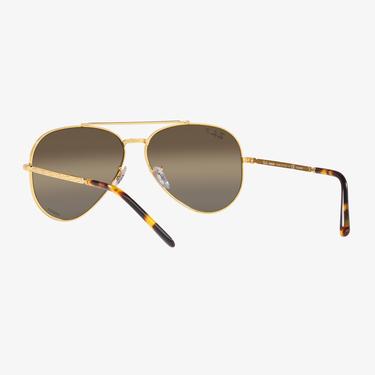  Ray-Ban New Aviator Unisex Altın Rengi Güneş Gözlüğü