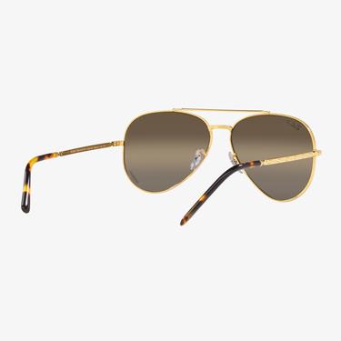  Ray-Ban New Aviator Unisex Altın Rengi Güneş Gözlüğü