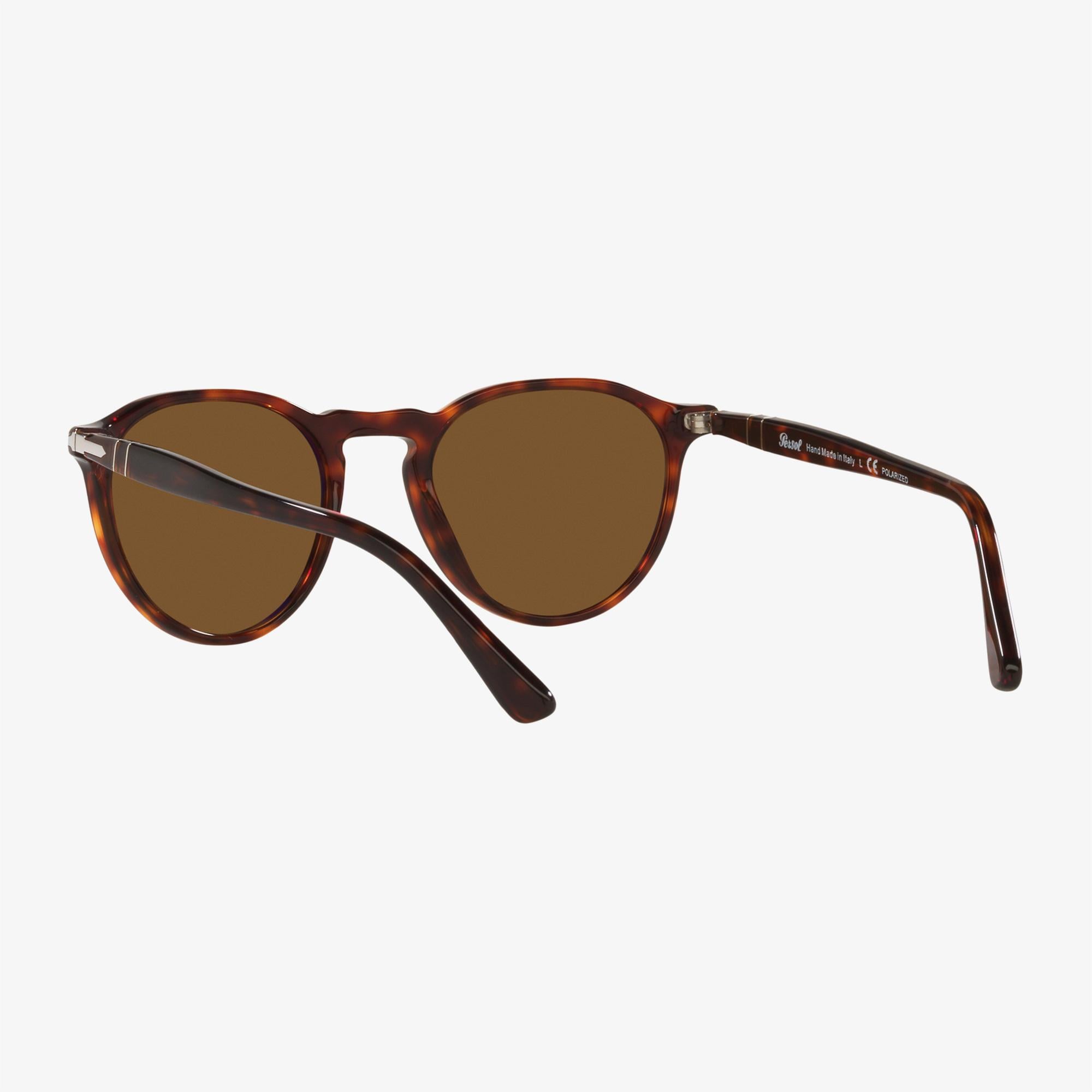 PERSOL Acetate Unisex Koyu Kahverengi Güneş Gözlüğü