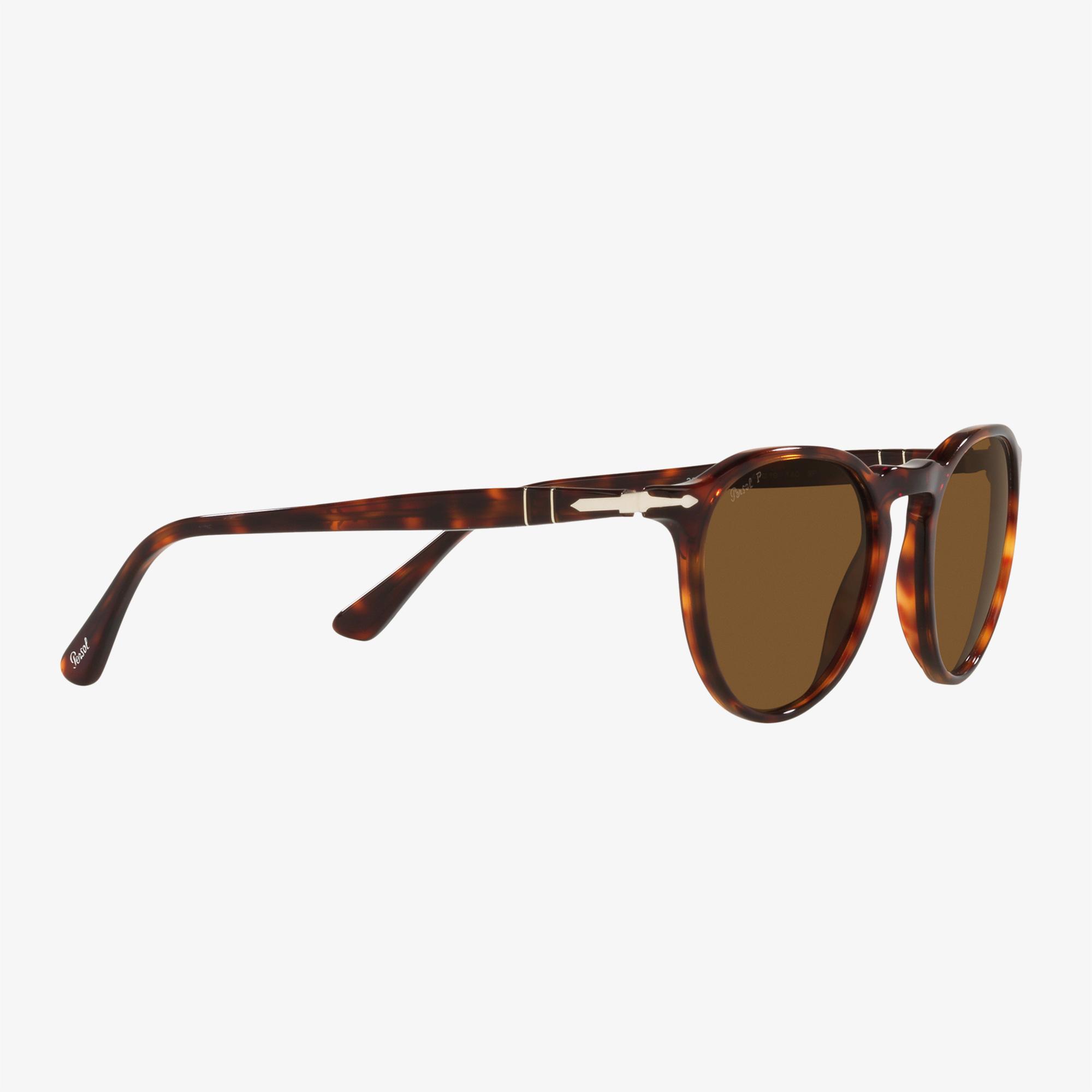 PERSOL Acetate Unisex Koyu Kahverengi Güneş Gözlüğü