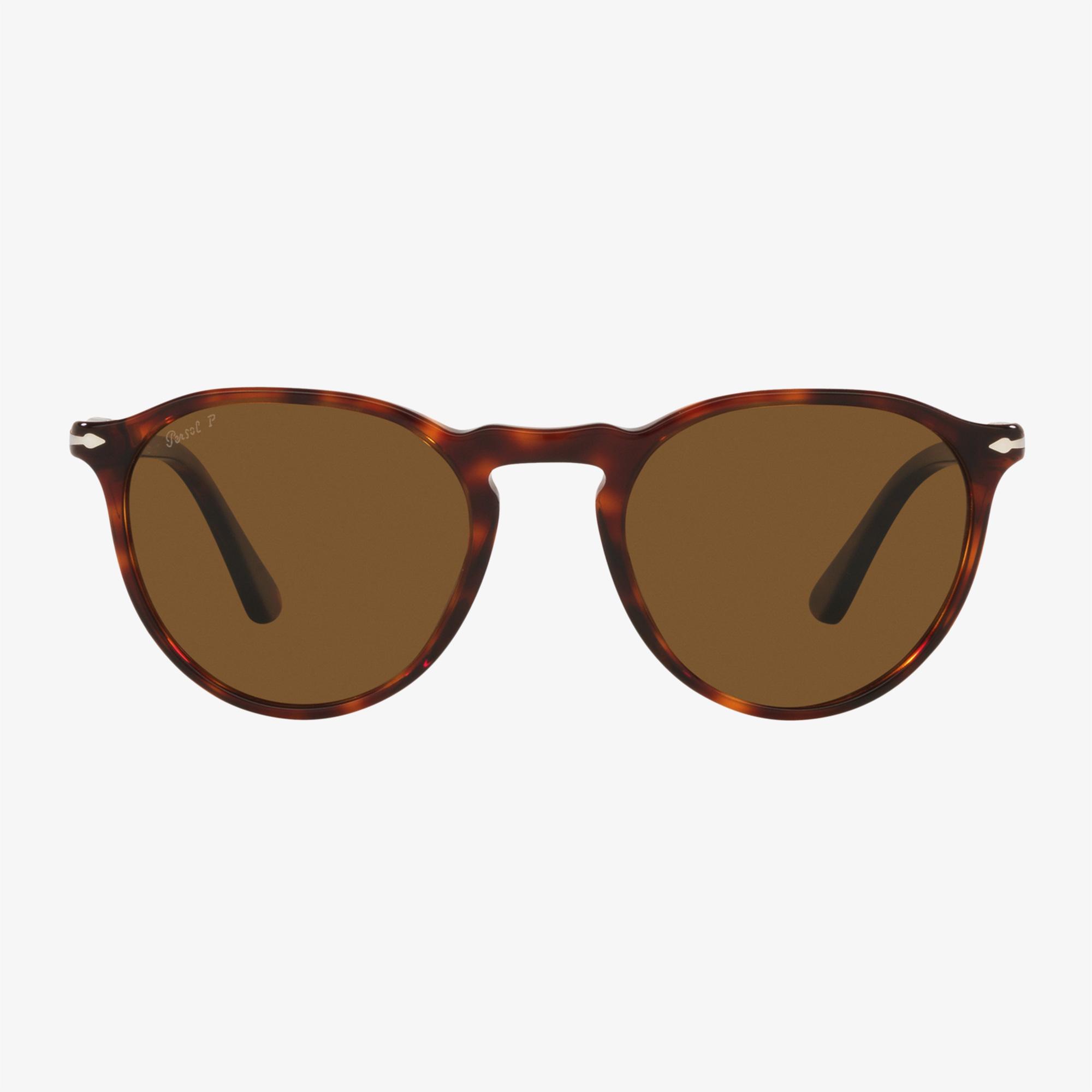 PERSOL Acetate Unisex Koyu Kahverengi Güneş Gözlüğü
