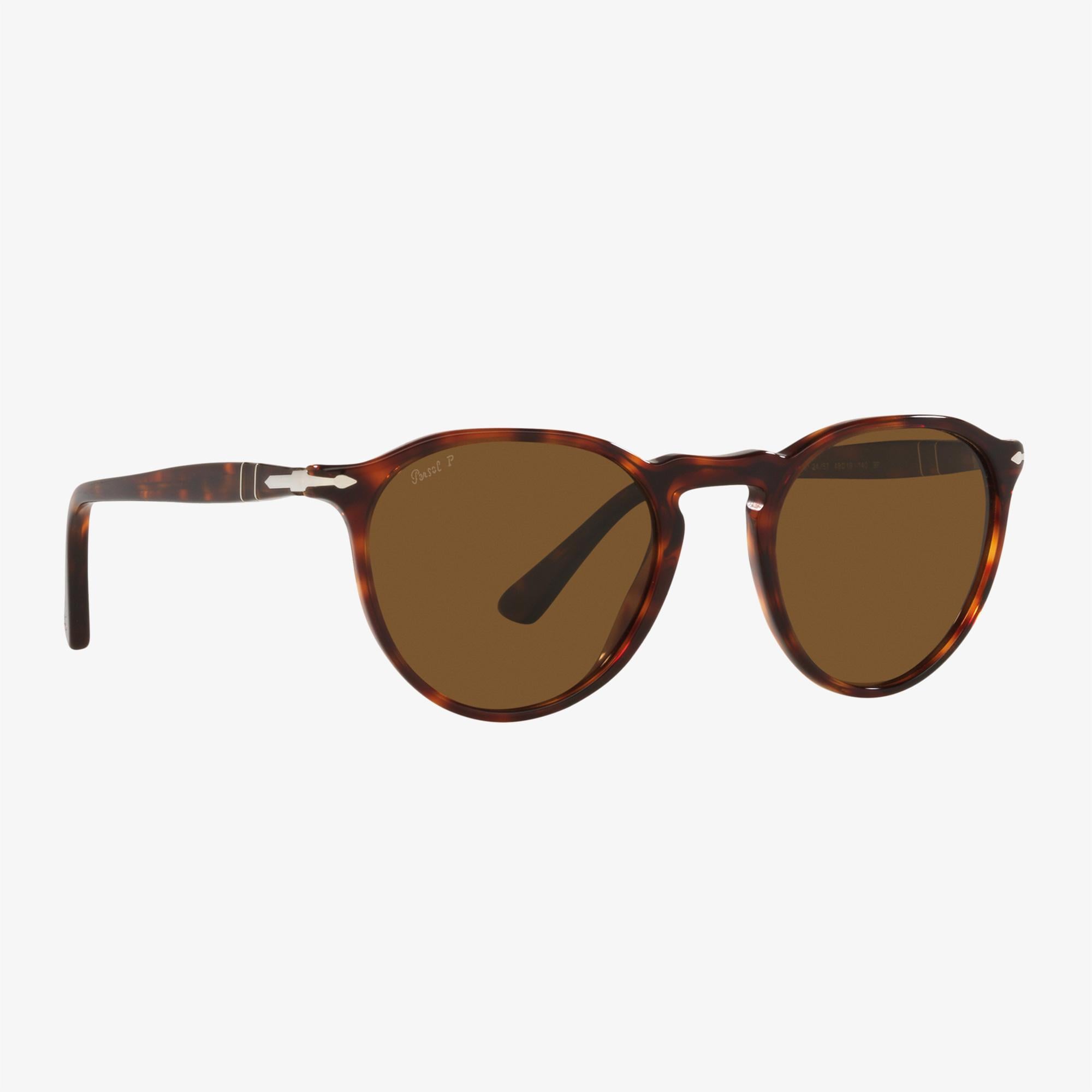 PERSOL Acetate Unisex Koyu Kahverengi Güneş Gözlüğü