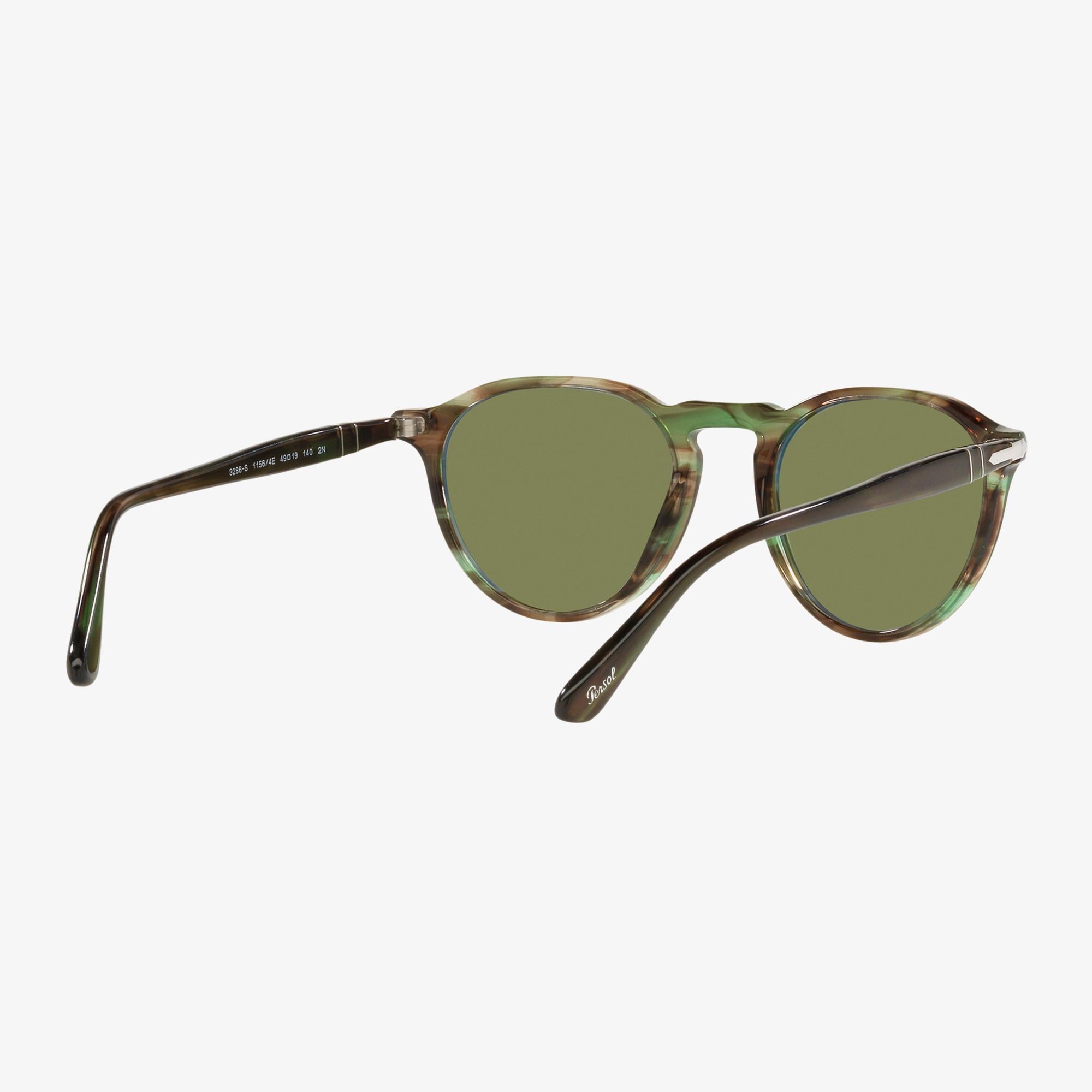 PERSOL Acetate Unisex Yeşil Güneş Gözlüğü