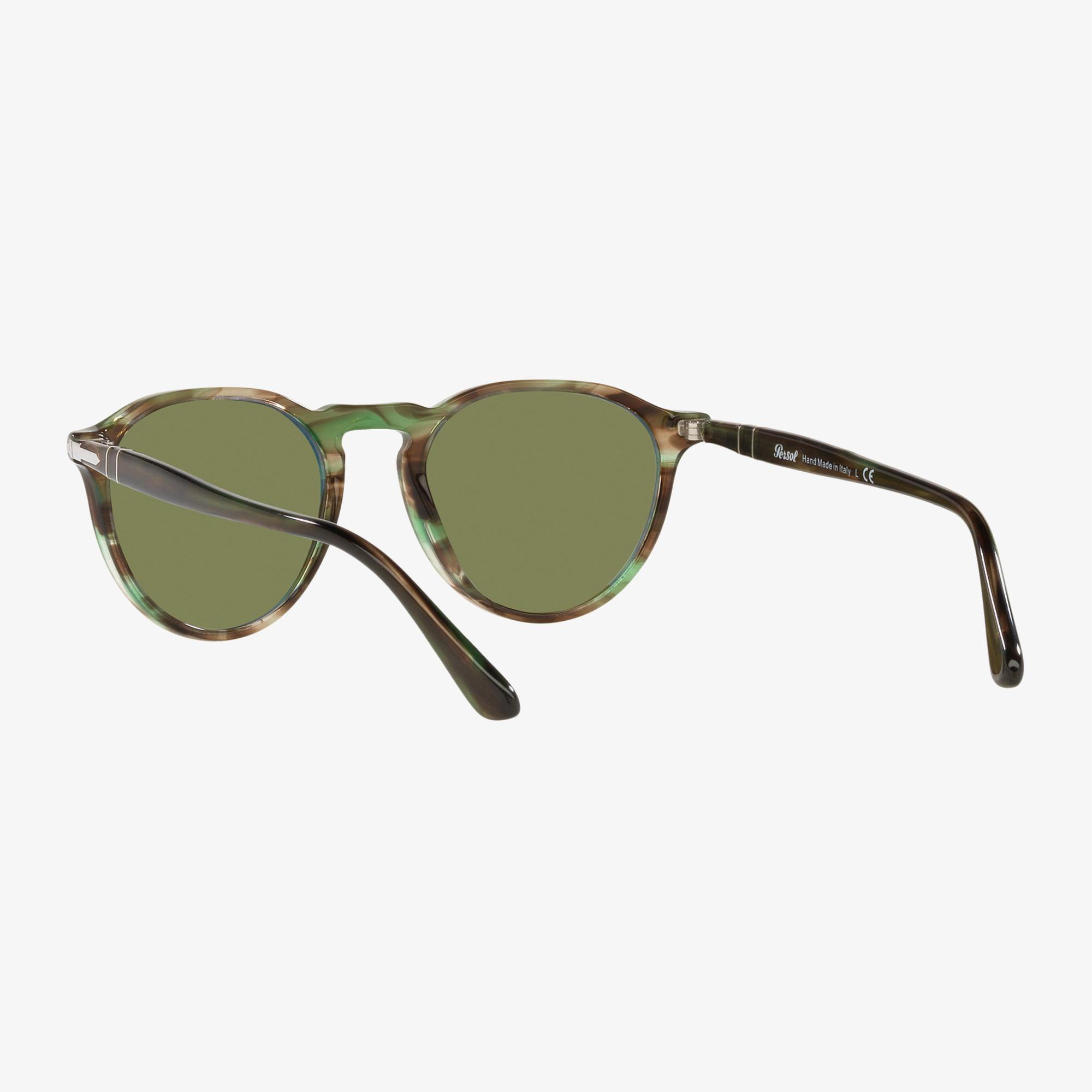 PERSOL Acetate Unisex Yeşil Güneş Gözlüğü